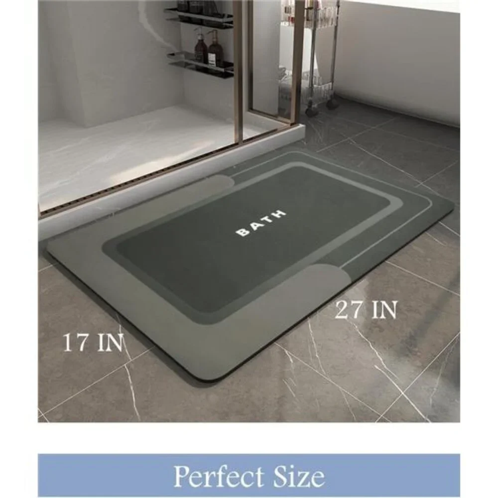 New -Bath Mat-Bath Mat Rug Non Slip Super Absorbent Stain Resistant Quick